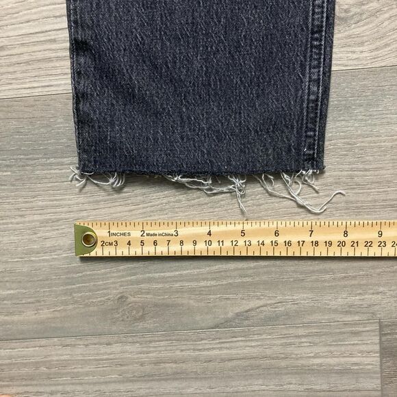 New With Tags GAP Cheeky High Rise Straight Jeans Raw Hem Washed Black Size 29 - Picture 3 of 8